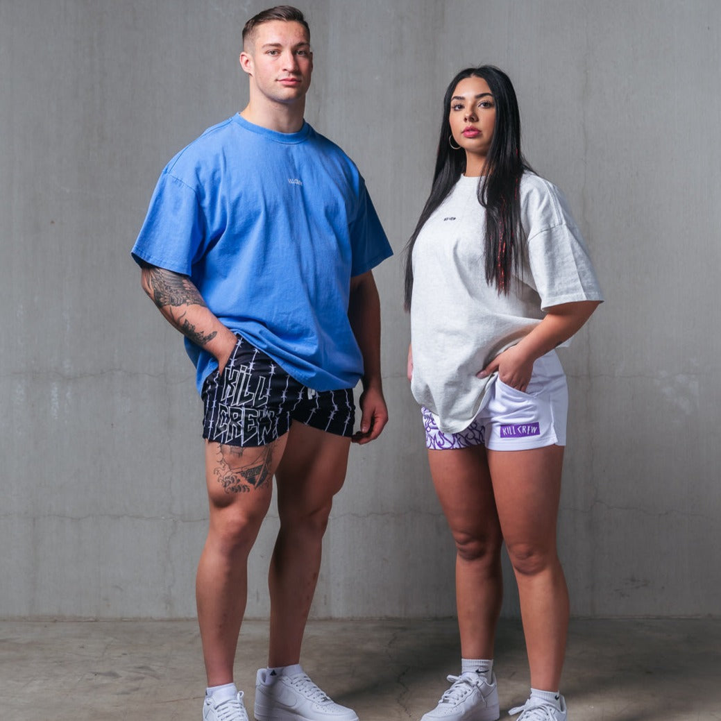 RELAXED FIT LUX "SIMPLE" T-SHIRT - GREY