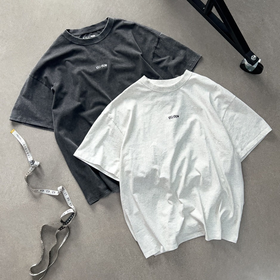 RELAXED FIT LUX "SIMPLE" T-SHIRT - GREY