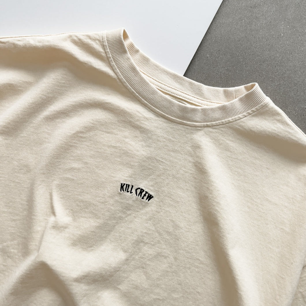 RELAXED FIT LUX "SIMPLE" T-SHIRT - CREAM